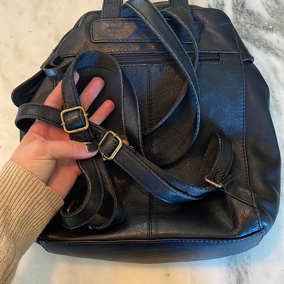 American Leather Co. Black Backpack/Purse - Picture 5 of 8